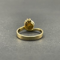 Ladies 18ct Yellow Gold White Pearl Diamond Ring