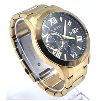 Guess W0668G8 Atlas Gold Stainless Steel Chronograph Black Dial Mens Watch