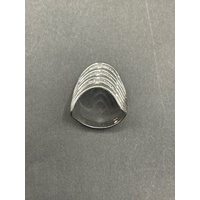 Ladies 9ct White Gold 7 Layer Diamond Ring