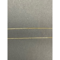 Ladies 18ct Yellow Gold Box Link Chain & Orange Gemstone Pendant