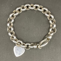 Ladies 925 Sterling Silver Belcher Link Bracelet