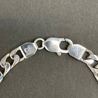 Mens 925 Sterling Silver Curb Link Bracelet