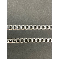 Mens 925 Sterling Silver Curb Link Necklace