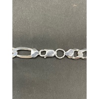 Mens 925 Sterling Silver Figaro Link Necklace