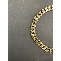 Mens 18ct Yellow Gold Curb Link Bracelet
