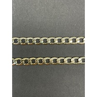 Unisex 9ct Yellow Gold Silver Filled Curb Link Necklace