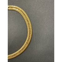Unisex 18ct Yellow Gold Tight Curb Bracelet
