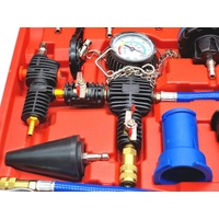 28PC Universal Radiator Pressure Tester Vacuum Kit Cooling Leak Tool
