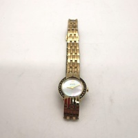 Citizen Ladies Gold Tone Eco-Drive Watch Mother of Pearl Crystal Bezel