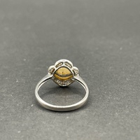Ladies 18ct White Gold Diamond White Stone Ring
