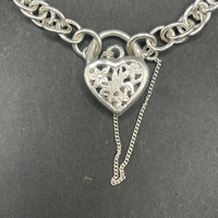 Ladies 925 Sterling Silver Byzantine Link Bracelet