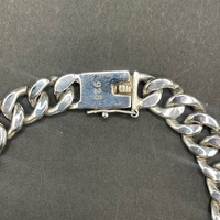 Mens 925 Sterling Silver Curb Link Bracelet
