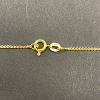 Ladies 18ct Yellow Gold Box Link Chain & Cross Pendant