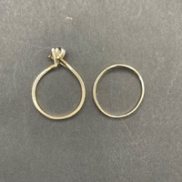 Ladies 9ct Yellow Gold Blue Sapphire Gemstone Ring Set