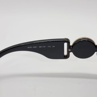 Versace Medusa Biggie 4391 Shield Sunglasses Black Dark Grey Made in Italy