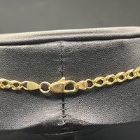 Unisex 18ct Yellow Gold Double Curb Link Necklace
