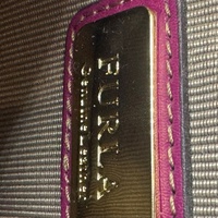 Furla Metropolis Mini Crossbody Bag G6400/B5 Purple Leather Gold Chain Strap