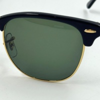 Ray-Ban RB3016 Clubmaster Black Frame Green Lens 51mm Mens Sunglasses