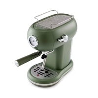 Anko Retro Espresso Coffee Machine 1.2L Green Vintage Style Home Cafe