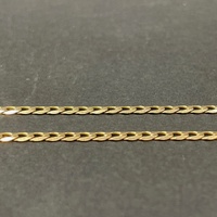 Unisex 9ct Yellow Gold Curb Link Necklace