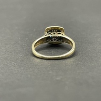 Ladies 9ct Yellow Gold Diamond Cluster Ring