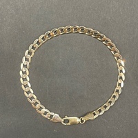 Mens 9ct Yellow Gold Curb Link Bracelet
