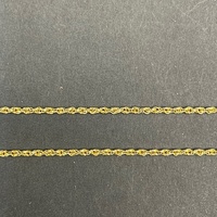 Unisex 18ct Yellow Gold Rope Twist Link Necklace