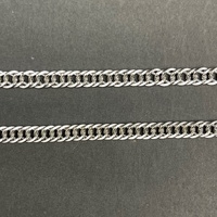 Unisex 18ct White Gold Panzer Link Necklace