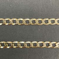 Unisex 9ct Yellow Gold Curb Link Necklace