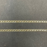 Ladies 10ct Yellow Gold Curb Link Necklace & Crown Pendant