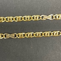Unisex 18ct Yellow Gold Double Link Birdseye & Figure 8 Link Necklace