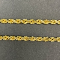 Ladies 10ct Yellow Gold Twist Rope Necklace