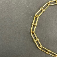 Ladies 18ct Yellow Gold Paperclip Link Bracelet