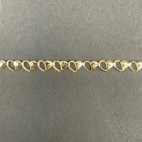 Ladies 18ct Yellow Gold Heart Link Bracelet