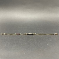 Child's 18ct Yellow Gold Belcher Link ID Bracelet