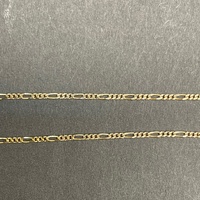 Unisex 9ct Yellow Gold Figaro Link Necklace