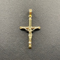 Unisex 9ct Yellow Gold Crucifix Cross Pendant