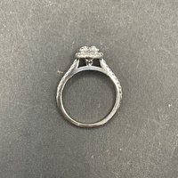 Ladies 18ct White Gold Diamond Halo Engagement Ring