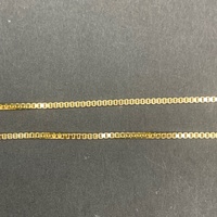 Unisex 14ct Yellow Gold Box Link Necklace