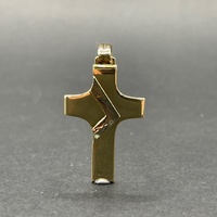 Unisex 18ct Yellow Gold Cross Pendant