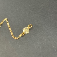 Child's 18ct Yellow Gold Anchor Link Religious Bracelet