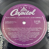 Glen Campbell Greatest Hits 1982 Vinyl LP Country Classic Album Record