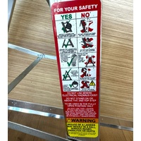 Gorilla SM004-PBK 4 Step Industrial Double Sided Ladder 1.15m 150kg Max