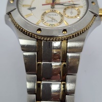 Seiko Coutura Kinetic Perpetual Calendar Two Tone Stainless Steel Mens Watch