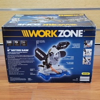 Workzone 8 Inch Mitre Saw 60120 1500W Laser Guide Carbide Blade Dust Bag
