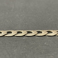 Large View Mens 9ct Yellow Gold Curb Link Bracelet