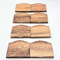 Vintage Wooden Coaster Set with Storage Box Rustic Drink Coasters