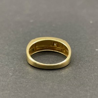 Mens 18ct Yellow Gold Signet Diamond Ring