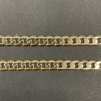 Mens 9ct Yellow Gold Curb Link Necklace