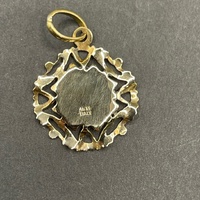 Unisex 18ct Yellow Gold Round Religious Pendant